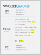 3000元高性价比主机畅玩网络游戏没有压力