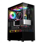 积至 S920台式机玻璃侧透机箱只卖79元 多风扇设计