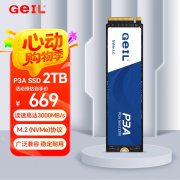 金邦 P3A 2TB NVMe固态硬盘 PCIe4.0高速稳定 京东限时
