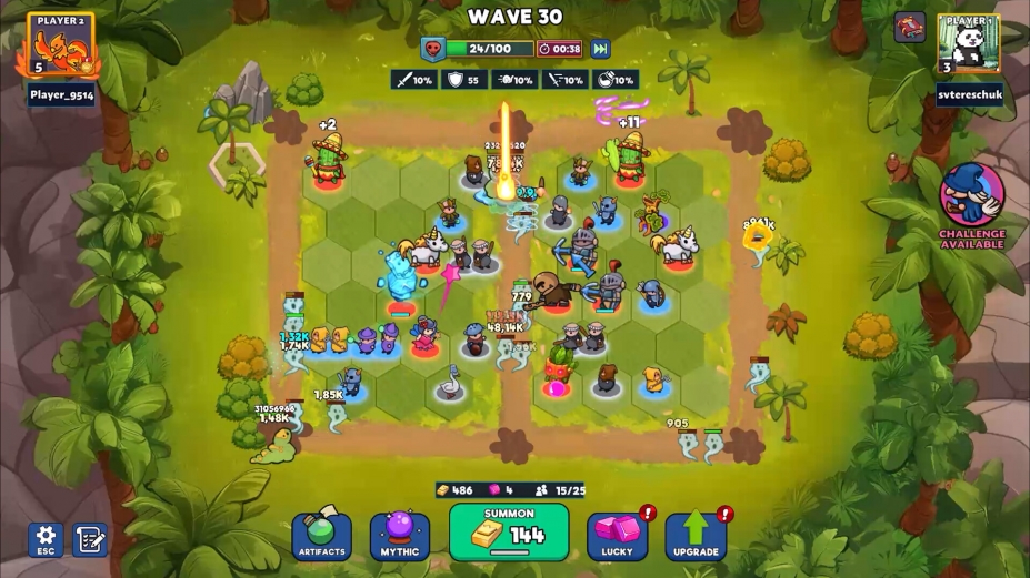 《幸运之地:合并塔防战争》游戏截图