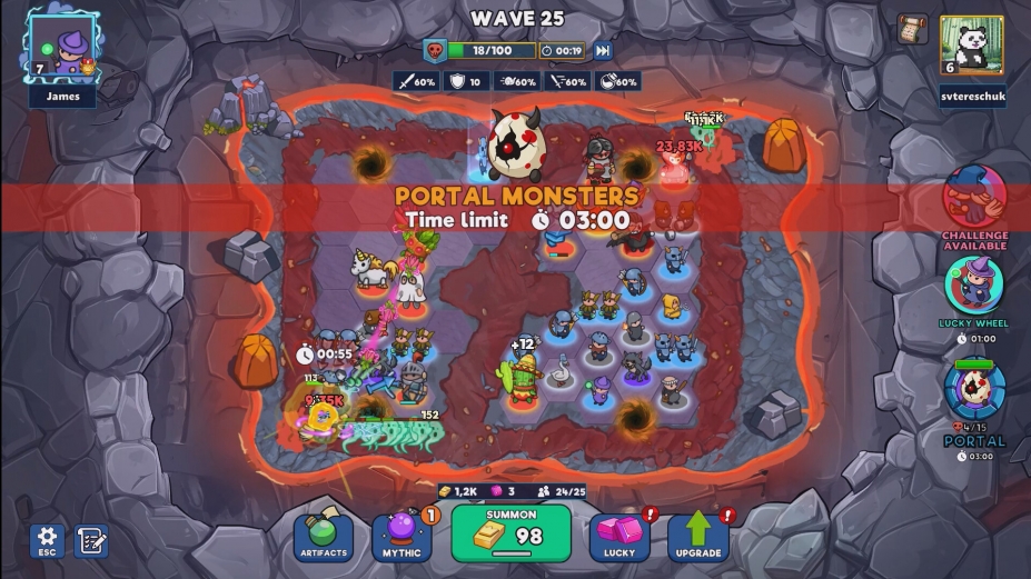 《幸运之地:合并塔防战争》游戏截图