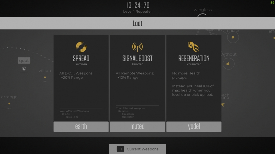 《Glyphica：打字生存》游戏截图