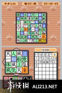 《解谜系列Vol.13 汉字解谜》NDS截图
