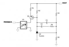 常用于调节隔离式电源输出电压电路