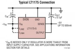 LT1175一款微功率和低压差负稳压器