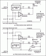 <b>精密吸电流/源电流电路配置为反射镜或放大器</b>