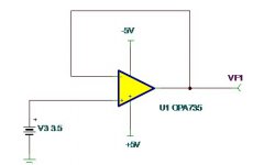使用运算放大器OPA735的跟随电路设计