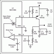MAX1864辅助稳压器的降噪