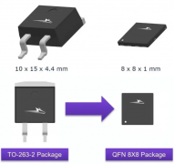 新型SBD和MOSFET封装大幅缩减尺寸，提升功率密度
