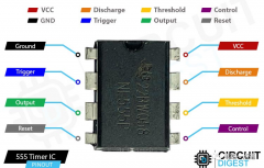 使用555定时器IC和BC557晶体管构建LED调光器电路