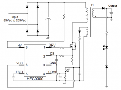 采用MPS 可变关断时间控制器HFC0300实现反激变换器