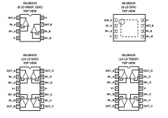 ISL28433四通道微功率、稳定斩波、RRIO运算放大器