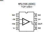 HFA1105 330MHz、低功耗、电流反馈视频运算放大器应