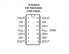 <b>TLV2264A-Q1 汽车类四通道、高级 LinCMOS、轨至轨精密</b>