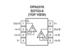 OPA2378 零温漂系列双通道、低噪声、900kHz、RRIO、