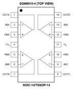 SGM8610-2/SGM8610-4 圣邦微电子推出8.5MHz，低噪声，轨