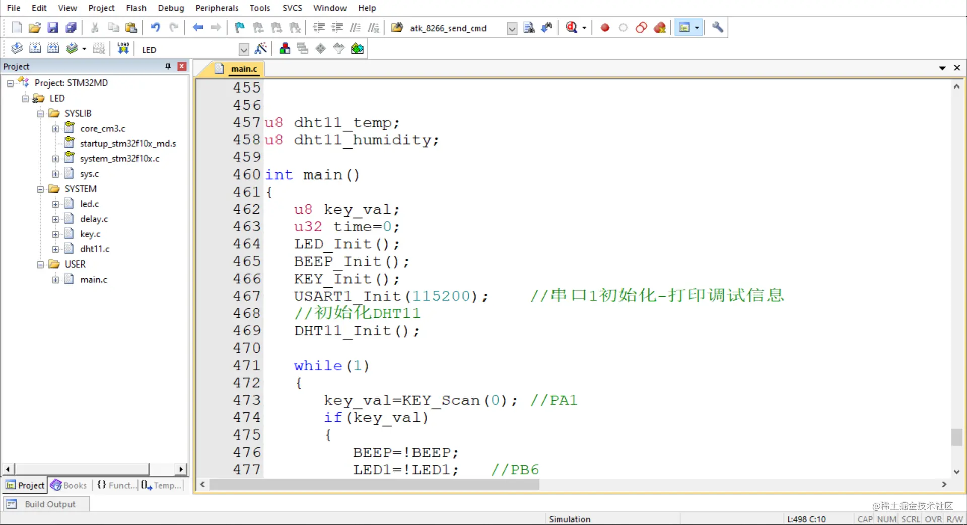 利用Proteus仿真STM32实现DHT11温湿度检测