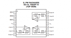 OPA3832 250MHz 三路、低功耗、高速、固定增益运算