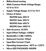 江苏润石RS299高精度电流检测放大器参数特性 数