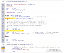 Linux Kernel的中断处理函数中是否会被其它程序(中