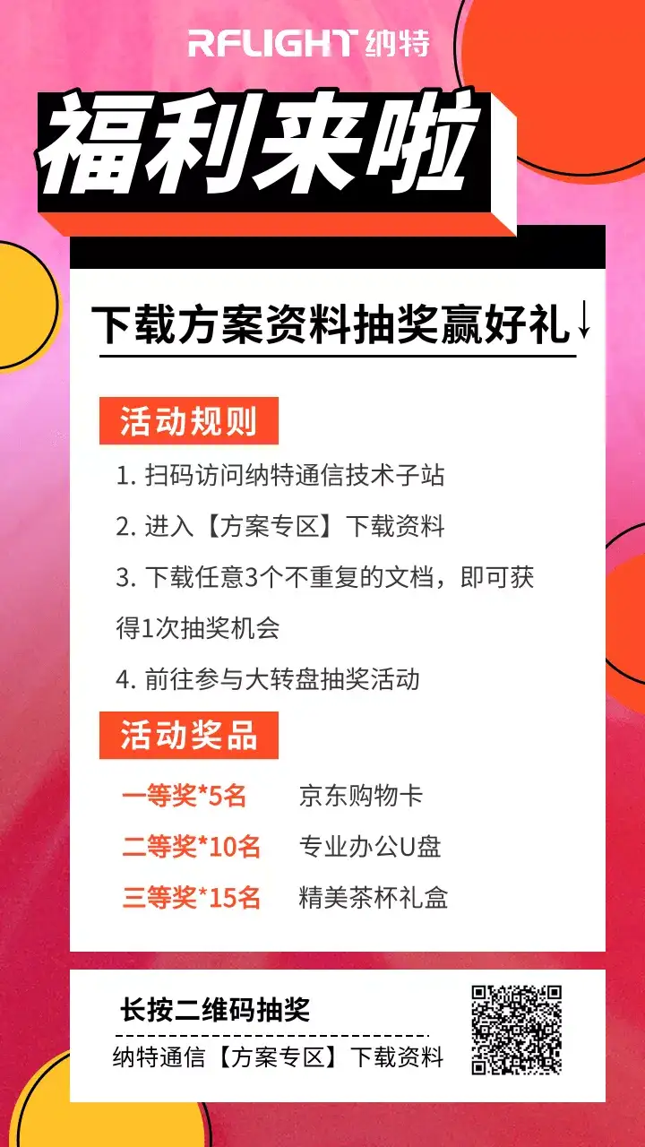 抽奖ing！免费下载纳特通信方案资料（惊喜多多