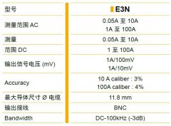 E3N 100A AC/DC电流钳的特点及应用范围