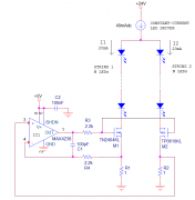 由电流源/镜子驱动的LED灯串