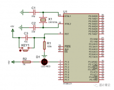 基于51单片机最小系统点亮一个灯的程序