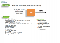 LT9611龙讯MIPI DSI/CSI to HDMI 1.4