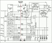 使用MAX3250±50V隔离RS-232收发器