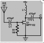 有源FM/AM/SW无线电接收天线电路