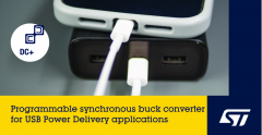 意法半导体数字可编程同步降压变换器提高USB