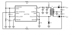 <b>LM1578A开关稳压器组成的RS232电源电路</b>