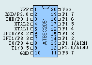 AT89C2051单片机引脚图,引脚说明