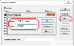 怎么显示与隐藏原理图库的PCB封装名称