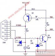 三极管代替MAX232芯片电路图（电容来产生负电平