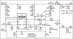 MAX16801组成的LED驱动电路图
