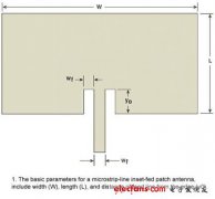 嵌入馈电微带贴片天线的设计