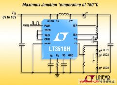凌力尔特推出适于高电流LED应用LED驱动器