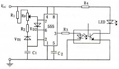 用定时器判断光电耦合器的质量性能电路图