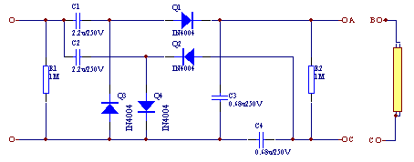倍压整流电子镇流器