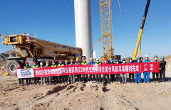 中国中车6.25MW陆上风力发电机组成功吊装