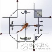 拥有机器视觉的机器人，取代了四台传统机器人