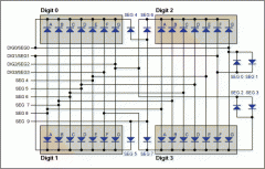 驾驶4-1/2数字计数器显示的MAX6958/59LED驱动