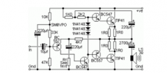 使用TIP41供电的4W音频放大器电路