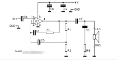 一个增益音乐输出功率高达7W的放大器电路