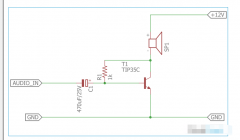 使用基于TIP35C的12V音频功率放大器来驱动扬声器