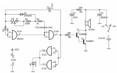 带LED指示灯的音频节拍器电路图
