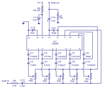 基于LA3600的5频段图形均衡器电路