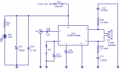基于TDA7240的20W音频放大器电路